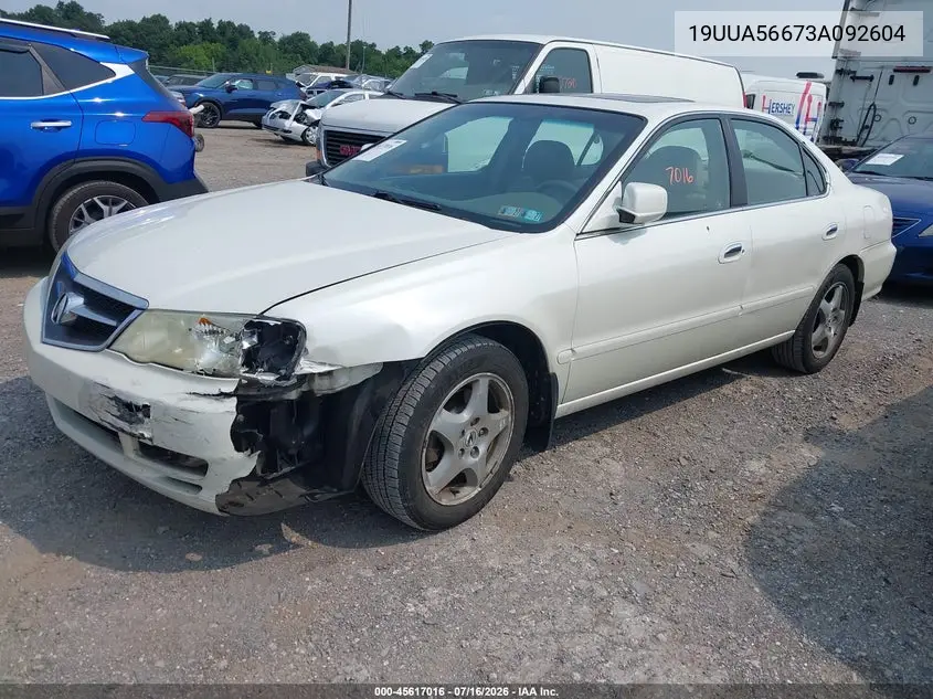 2003 Acura Tl 3.2 VIN: 19UUA56673A092604 Lot: 45617016