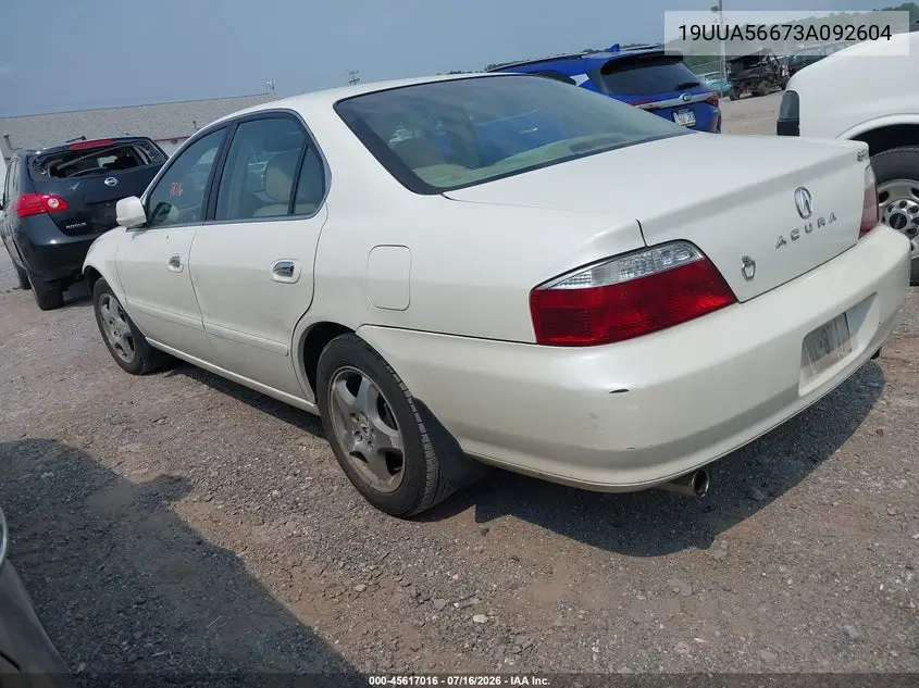 2003 Acura Tl 3.2 VIN: 19UUA56673A092604 Lot: 45617016