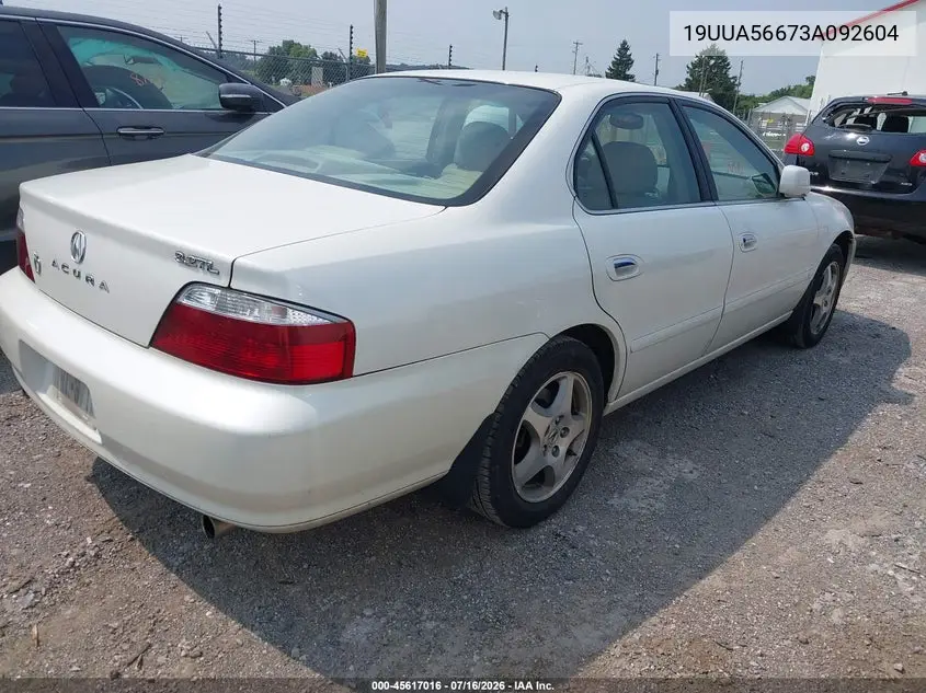 2003 Acura Tl 3.2 VIN: 19UUA56673A092604 Lot: 45617016