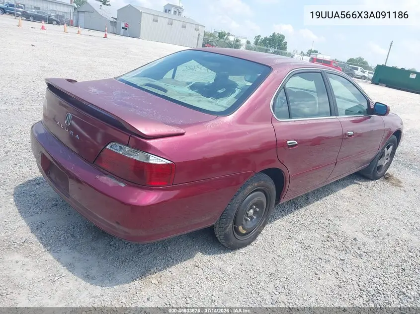 2003 Acura Tl 3.2 VIN: 19UUA566X3A091186 Lot: 45633626