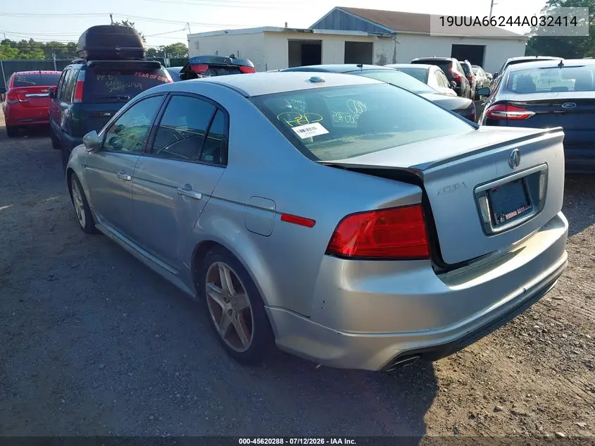 2004 Acura Tl VIN: 19UUA66244A032414 Lot: 45620288