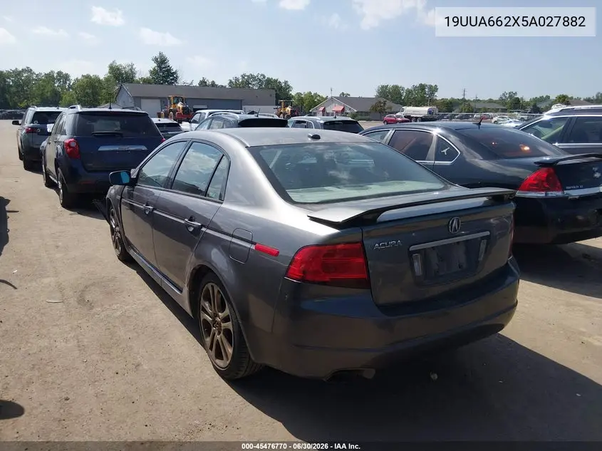 2005 Acura Tl VIN: 19UUA662X5A027882 Lot: 45476770
