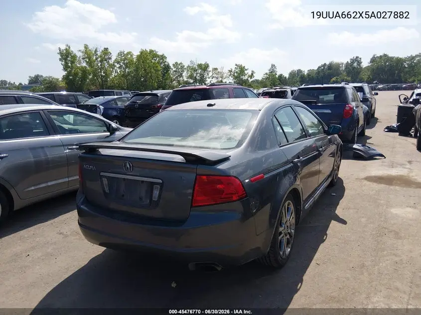 2005 Acura Tl VIN: 19UUA662X5A027882 Lot: 45476770