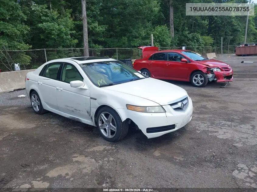 2005 Acura Tl VIN: 19UUA66255A078755 Lot: 45504478