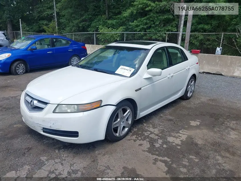 2005 Acura Tl VIN: 19UUA66255A078755 Lot: 45504478