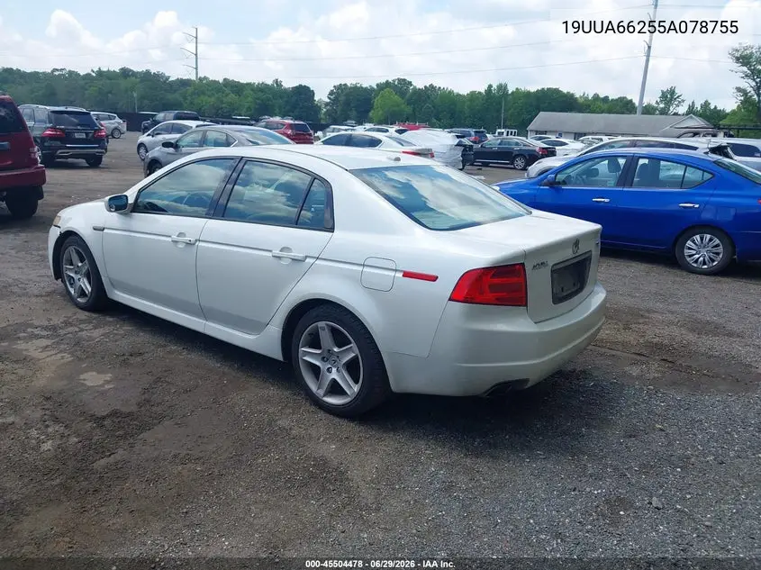 2005 Acura Tl VIN: 19UUA66255A078755 Lot: 45504478