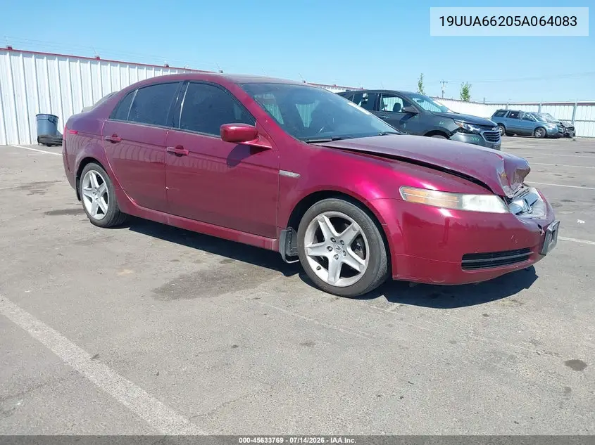 2005 Acura Tl VIN: 19UUA66205A064083 Lot: 45633769