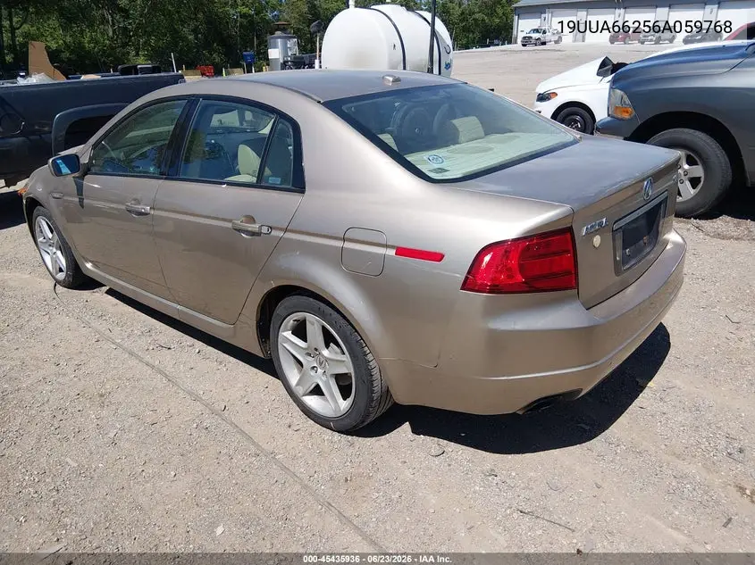 2006 Acura Tl VIN: 19UUA66256A059768 Lot: 45435936