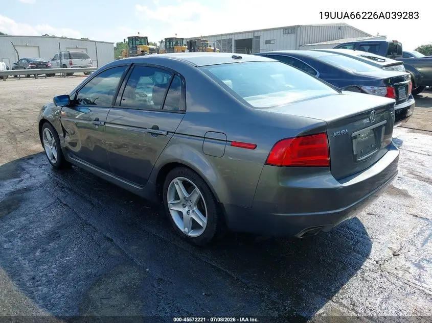 2006 Acura Tl VIN: 19UUA66226A039283 Lot: 45572221