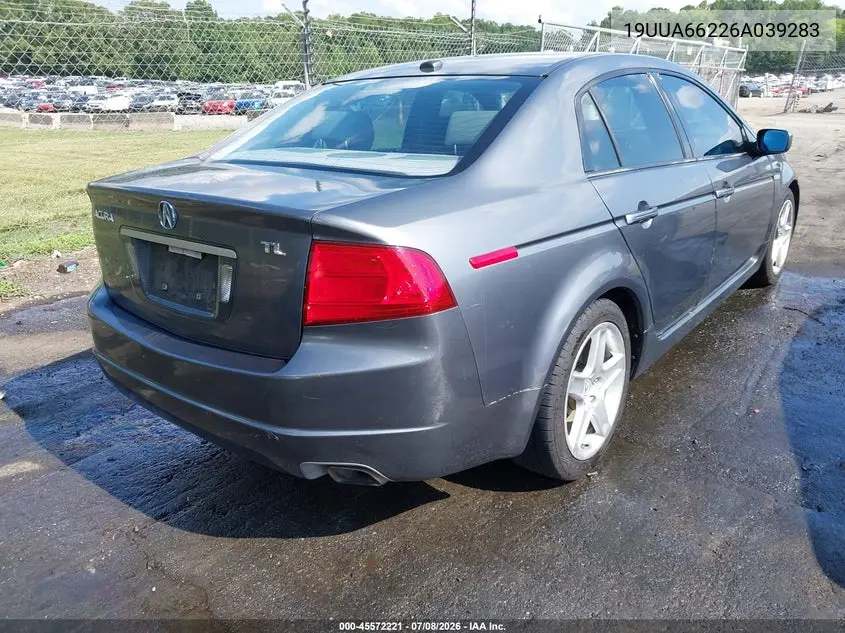 2006 Acura Tl VIN: 19UUA66226A039283 Lot: 45572221