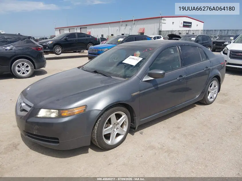 2006 Acura Tl VIN: 19UUA66276A064180 Lot: 45580211