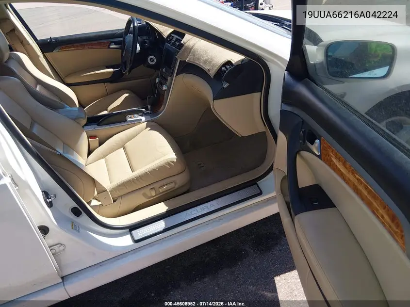 2006 Acura Tl VIN: 19UUA66216A042224 Lot: 45608952