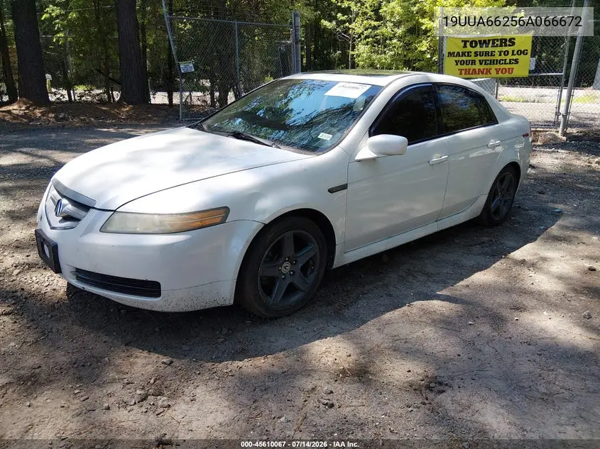 2006 Acura Tl VIN: 19UUA66256A066672 Lot: 45610067