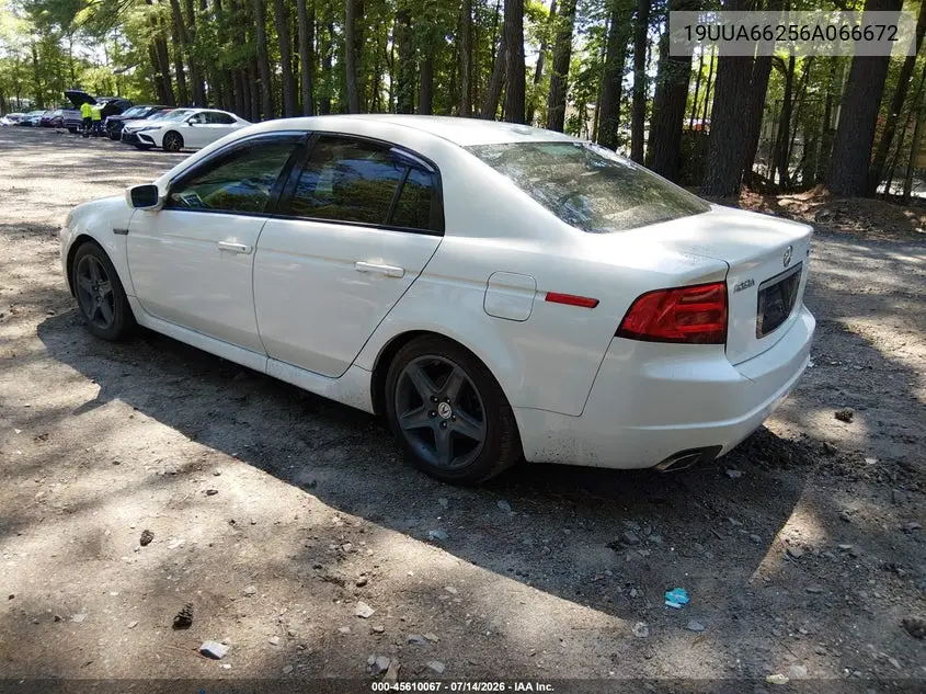 2006 Acura Tl VIN: 19UUA66256A066672 Lot: 45610067