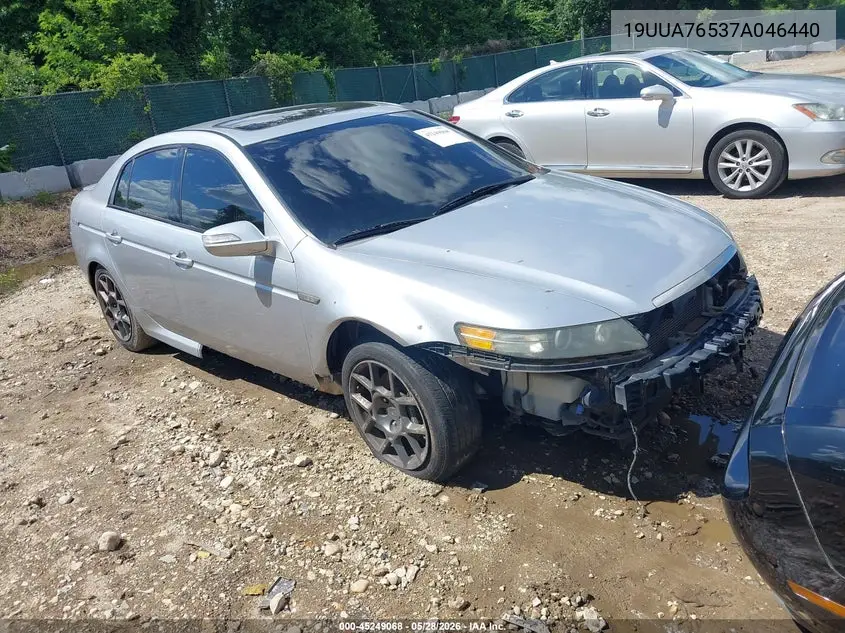 2007 Acura Tl Type S VIN: 19UUA76537A046440 Lot: 45249068