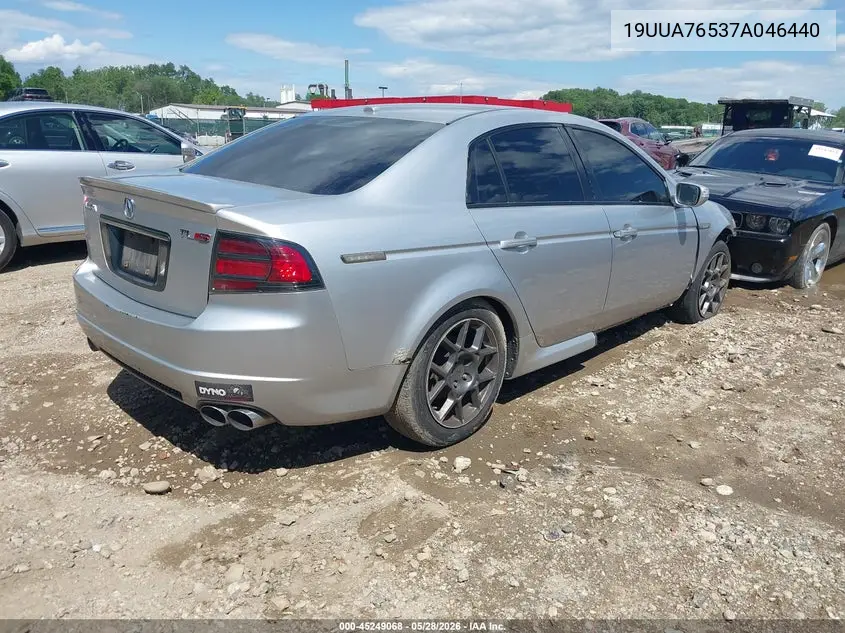 2007 Acura Tl Type S VIN: 19UUA76537A046440 Lot: 45249068