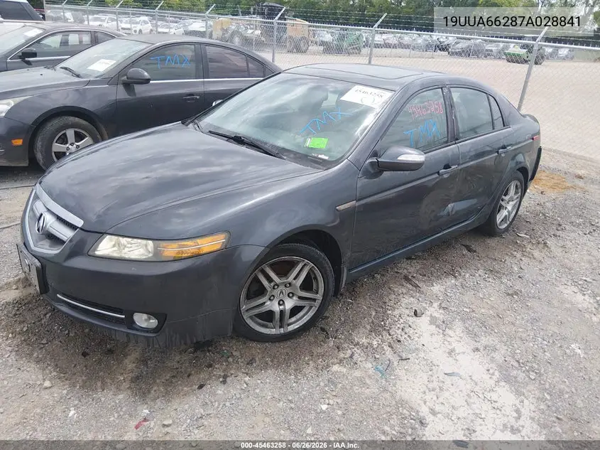 2007 Acura Tl 3.2 VIN: 19UUA66287A028841 Lot: 45463258