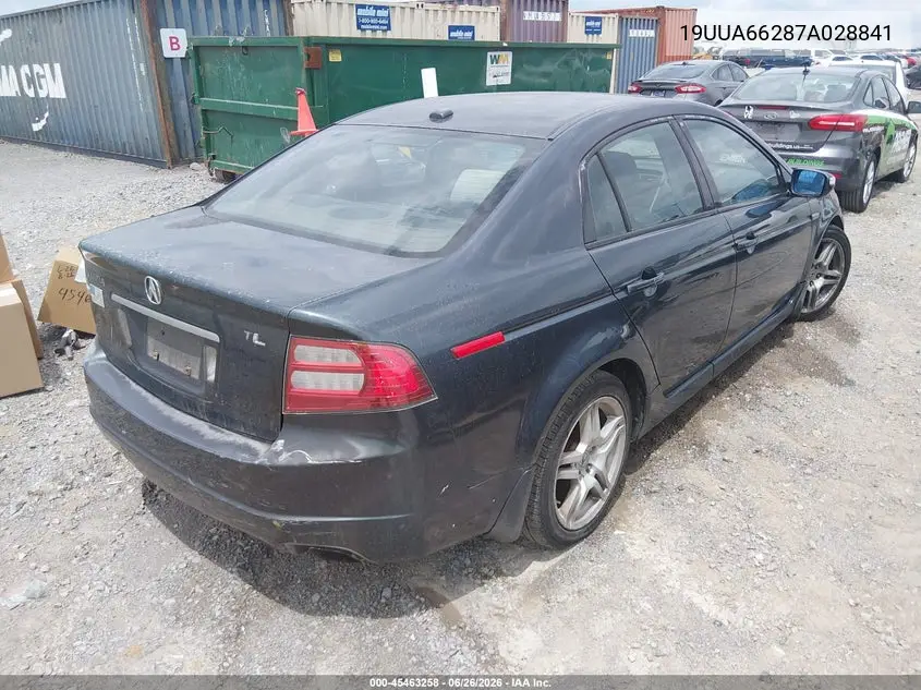 2007 Acura Tl 3.2 VIN: 19UUA66287A028841 Lot: 45463258