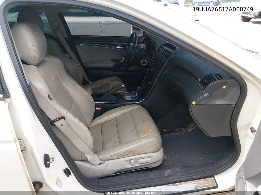 2007 Acura Tl Type S VIN: 19UUA76517A000749 Lot: 45486995