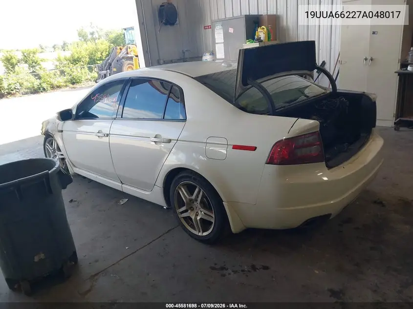 2007 Acura Tl 3.2 VIN: 19UUA66227A048017 Lot: 45581698