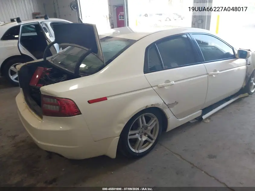 2007 Acura Tl 3.2 VIN: 19UUA66227A048017 Lot: 45581698