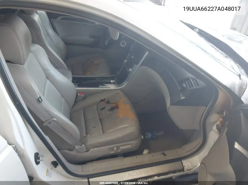 2007 Acura Tl 3.2 VIN: 19UUA66227A048017 Lot: 45581698