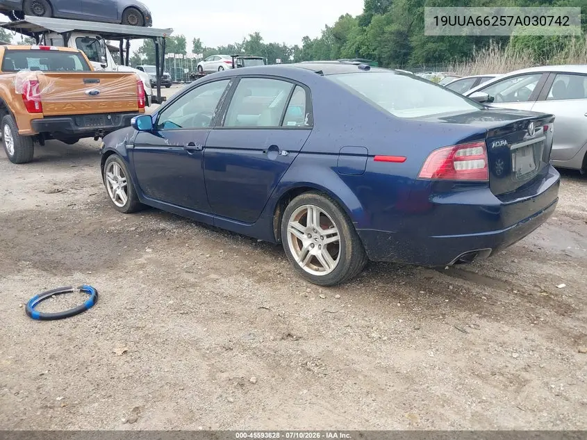 2007 Acura Tl 3.2 VIN: 19UUA66257A030742 Lot: 45593628