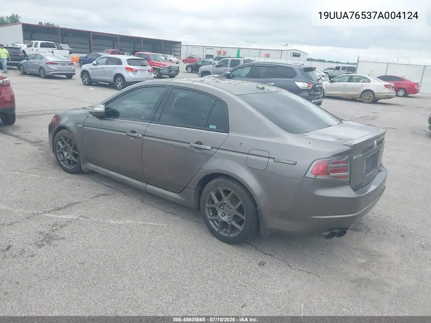 2007 Acura Tl Type S VIN: 19UUA76537A004124 Lot: 45605668