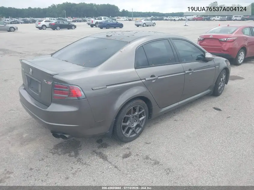 2007 Acura Tl Type S VIN: 19UUA76537A004124 Lot: 45605668