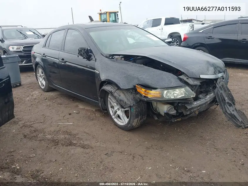 2007 Acura Tl 3.2 VIN: 19UUA66277A011593 Lot: 45632633