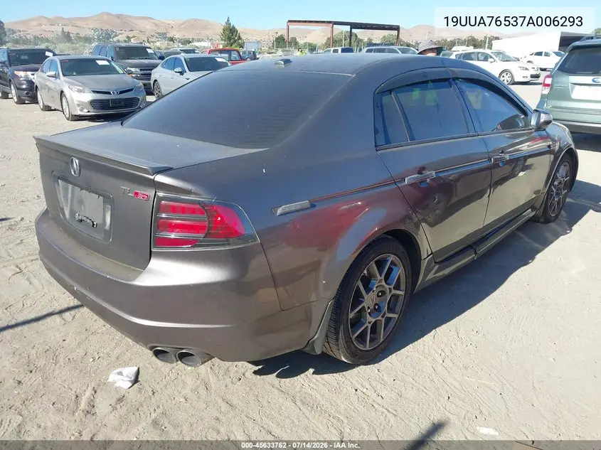 2007 Acura Tl Type S VIN: 19UUA76537A006293 Lot: 45633762