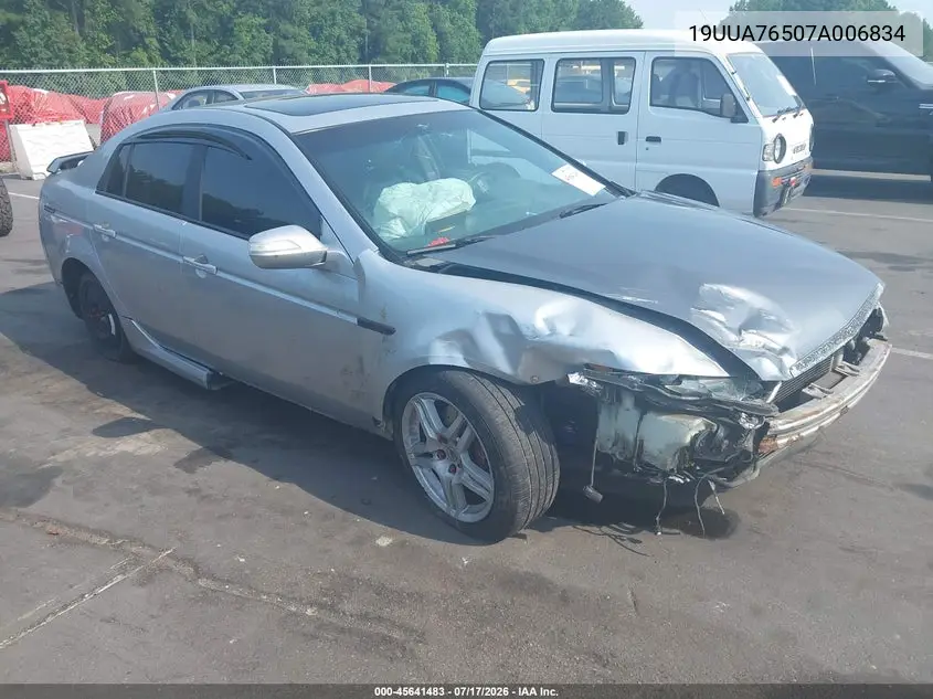 2007 Acura Tl Type S VIN: 19UUA76507A006834 Lot: 45641483