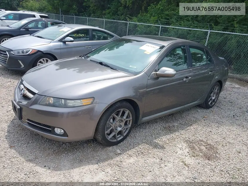 2007 Acura Tl Type S VIN: 19UUA76557A005498 Lot: 45674302