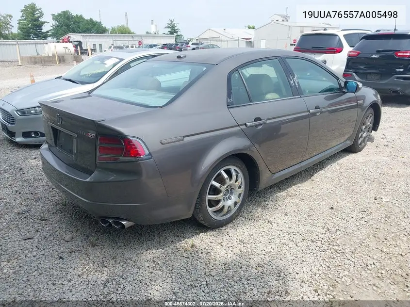 2007 Acura Tl Type S VIN: 19UUA76557A005498 Lot: 45674302