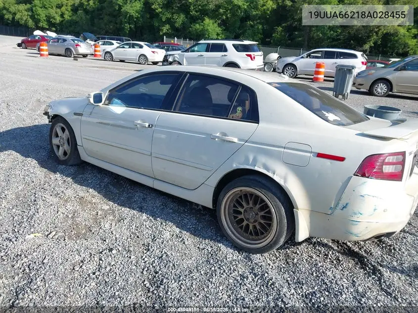 2008 Acura Tl 3.2 VIN: 19UUA66218A028455 Lot: 45049151
