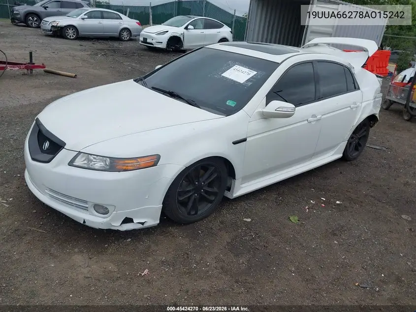 2008 Acura Tl 3.2 VIN: 19UUA66278AO15242 Lot: 45424270
