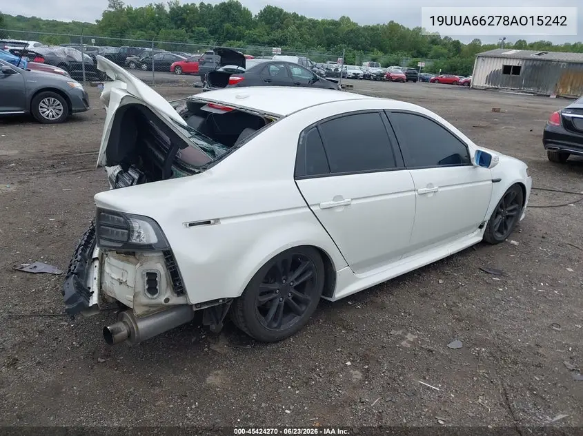 2008 Acura Tl 3.2 VIN: 19UUA66278AO15242 Lot: 45424270