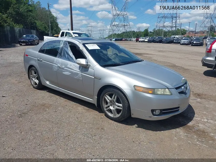 2008 Acura Tl 3.2 VIN: 19UUA66268A011568 Lot: 45578613