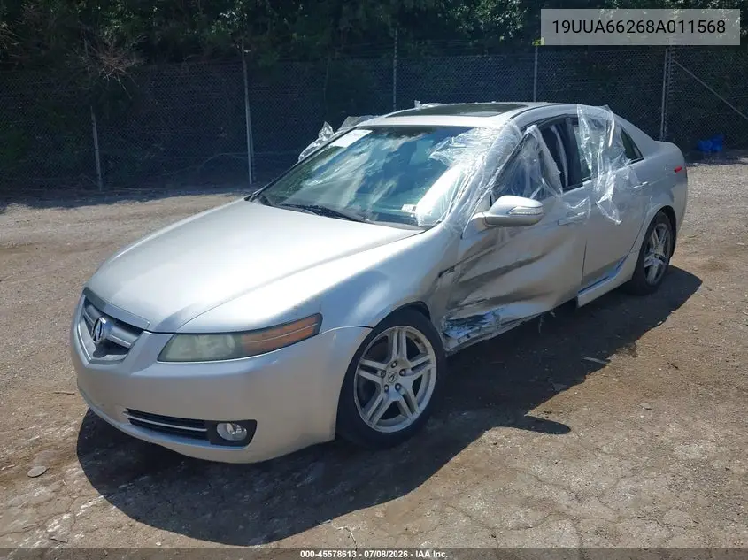 2008 Acura Tl 3.2 VIN: 19UUA66268A011568 Lot: 45578613