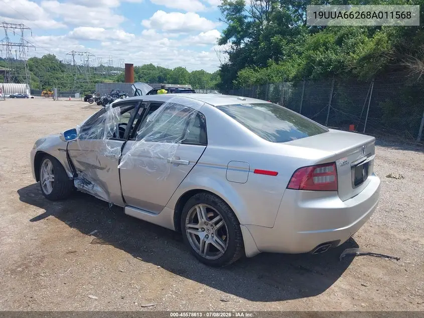 2008 Acura Tl 3.2 VIN: 19UUA66268A011568 Lot: 45578613