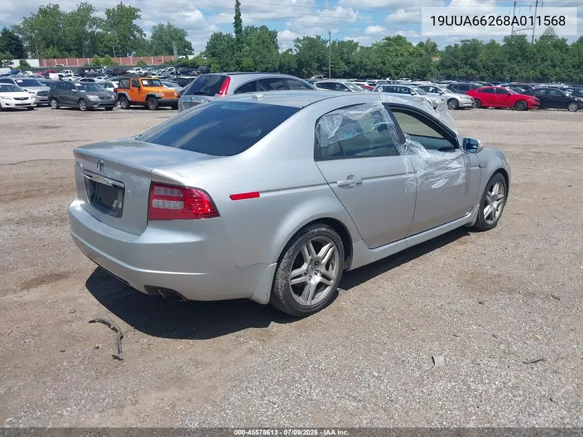 2008 Acura Tl 3.2 VIN: 19UUA66268A011568 Lot: 45578613