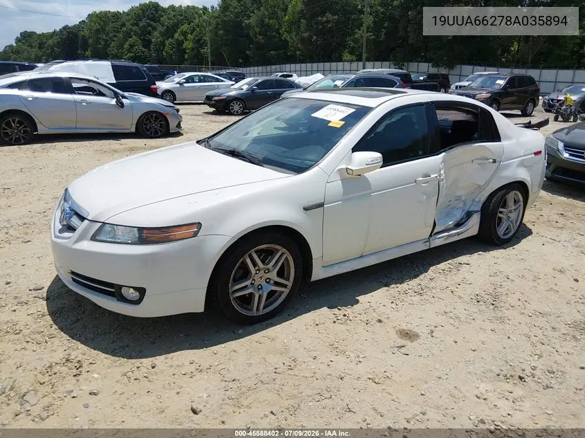 2008 Acura Tl 3.2 VIN: 19UUA66278A035894 Lot: 45588402