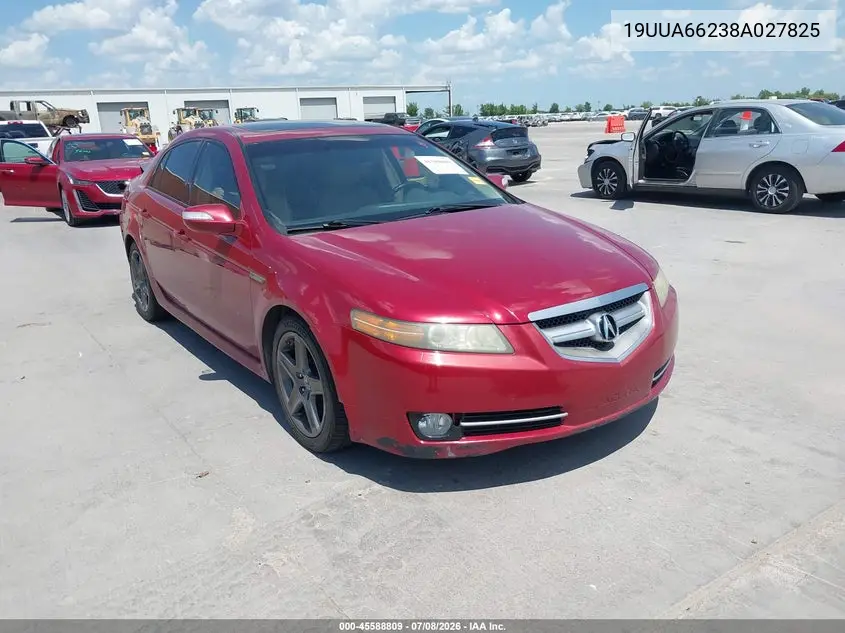 2008 Acura Tl 3.2 VIN: 19UUA66238A027825 Lot: 45588809