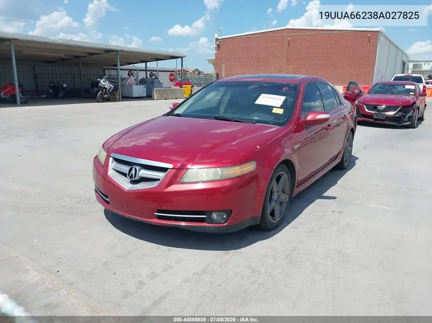 2008 Acura Tl 3.2 VIN: 19UUA66238A027825 Lot: 45588809