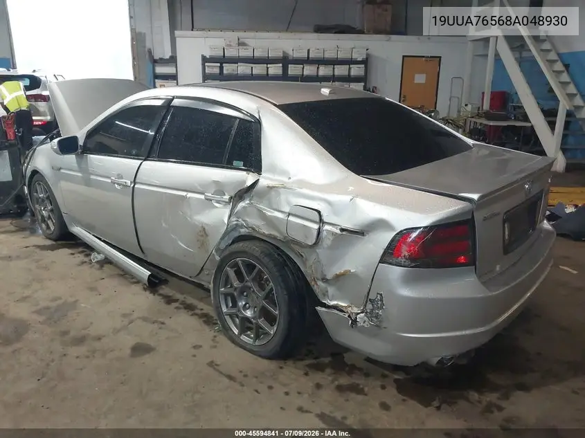2008 Acura Tl Type S VIN: 19UUA76568A048930 Lot: 45594841