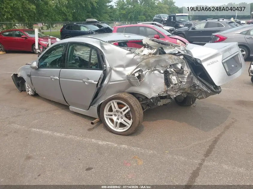 2008 Acura Tl 3.2 VIN: 19UUA66248A040437 Lot: 45598942