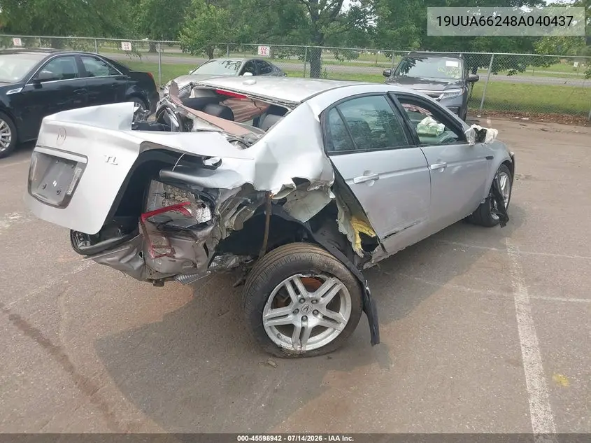 2008 Acura Tl 3.2 VIN: 19UUA66248A040437 Lot: 45598942