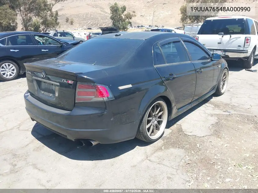 2008 Acura Tl Type S VIN: 19UUA76548A000990 Lot: 45600087