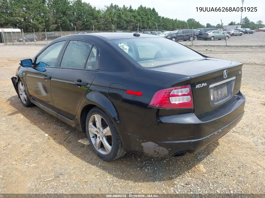 2008 Acura Tl 3.2 VIN: 19UUA66268A051925 Lot: 45600738