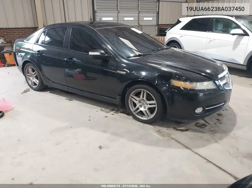 2008 Acura Tl 3.2 VIN: 19UUA66238A037450 Lot: 45605175
